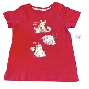 Disney Star Wars Galaxy’s Edge Kids Tee Color Red New With Tags